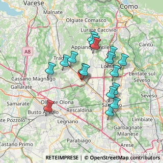 Mappa Via Galileo Galilei, 22076 Mozzate CO, Italia (6.39941)