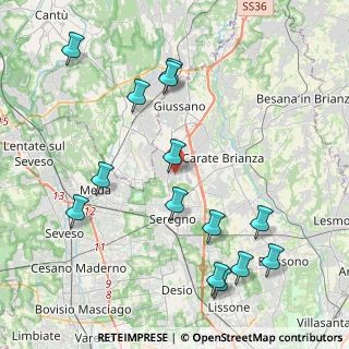Mappa Via Giuseppe Giusti, 20833 Giussano MB, Italia (4.71071)