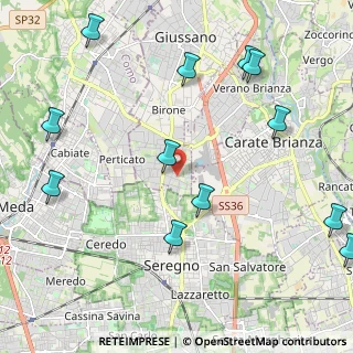 Mappa Via Giuseppe Giusti, 20833 Giussano MB, Italia (2.70667)