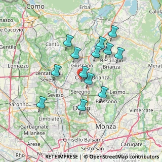 Mappa Via Giuseppe Giusti, 20833 Giussano MB, Italia (6.26923)