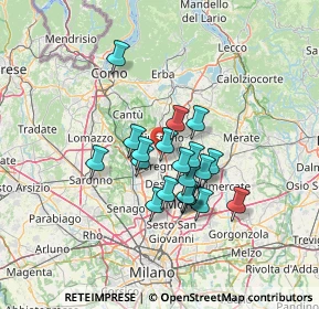 Mappa Via Giuseppe Giusti, 20833 Giussano MB, Italia (10.0515)
