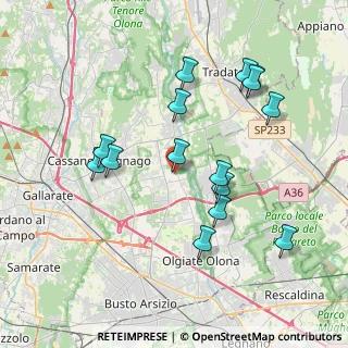 Mappa Via Alessandro Manzoni, 21054 Fagnano Olona VA, Italia (3.83467)