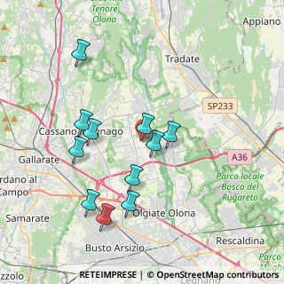Mappa Via Alessandro Manzoni, 21054 Fagnano Olona VA, Italia (3.61455)