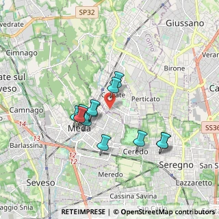 Mappa Via L. da Vinci, 22060 Cabiate CO, Italia (1.485)