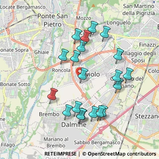 Mappa Via Risorgimento, 24048 Treviolo BG, Italia (1.955)