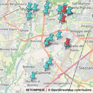 Mappa Via Risorgimento, 24048 Treviolo BG, Italia (2.5215)