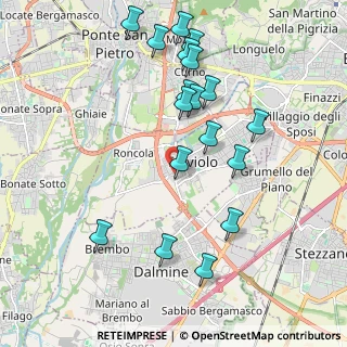 Mappa Via Risorgimento, 24048 Treviolo BG, Italia (2.09722)