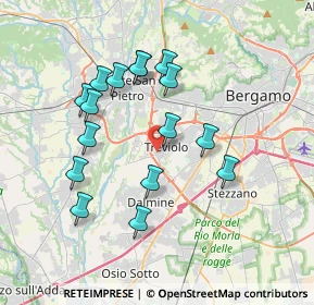 Mappa Via Risorgimento, 24048 Treviolo BG, Italia (3.45125)