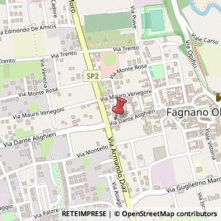 Mappa Via Dante Alighieri, 50, 21054 Fagnano Olona, Varese (Lombardia)