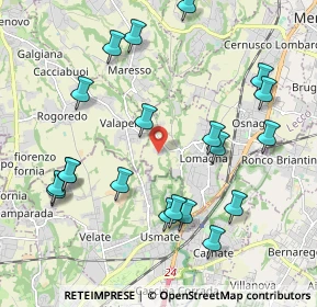 Mappa Via dei Mughetti, 23871 Lomagna LC, Italia (2.2545)