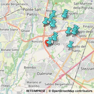 Mappa Via IV Novembre, 24048 Treviolo BG, Italia (1.93765)