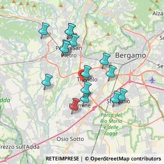 Mappa Via IV Novembre, 24048 Treviolo BG, Italia (3.44067)