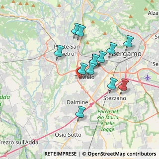 Mappa Via IV Novembre, 24048 Treviolo BG, Italia (3.16615)