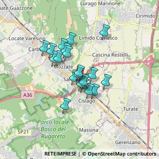Mappa Via Fornace, 22076 Mozzate CO, Italia (1.2675)