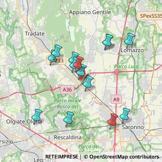 Mappa Via Fornace, 22076 Mozzate CO, Italia (3.62357)