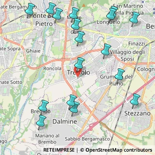 Mappa Piazza Mons. Premarini, 24048 Treviolo BG, Italia (2.79882)