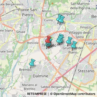 Mappa Piazza Mons. Premarini, 24048 Treviolo BG, Italia (1.28909)