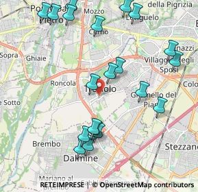 Mappa Piazza Mons. Premarini, 24048 Treviolo BG, Italia (2.3005)