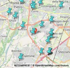 Mappa Piazza Mons. Premarini, 24048 Treviolo BG, Italia (2.4655)