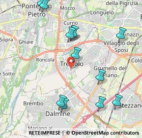 Mappa Piazza Mons. Premarini, 24048 Treviolo BG, Italia (2.27167)