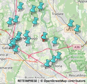 Mappa Via dei Patrioti, 21054 Fagnano Olona VA, Italia (4.6715)