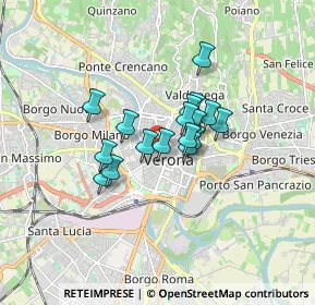 Mappa Piazzetta Pasque Veronesi, 37121 Verona VR, Italia (1.09294)