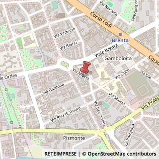 Mappa Via Mincio, 10, 20139 Milano, Milano (Lombardia)
