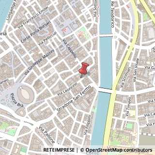 Mappa Via Leoncino, 6, 37121 Verona, Verona (Veneto)