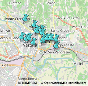 Mappa Vicolo Lungo, 37129 Verona VR, Italia (1.05938)