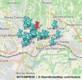 Mappa Vicolo Lungo, 37129 Verona VR, Italia (1.245)