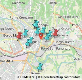 Mappa Lungadige Sammicheli, 37121 Verona VR, Italia (1.29083)