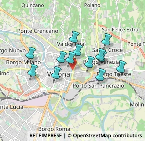 Mappa Lungadige Sammicheli, 37121 Verona VR, Italia (1.42385)