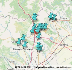 Mappa Fermata 11625 - Bellavista, 10015 Ivrea TO, Italia (10.204)