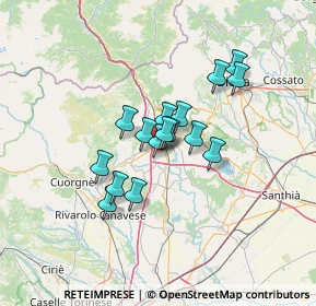 Mappa Fermata 11625 - Bellavista, 10015 Ivrea TO, Italia (9.33063)