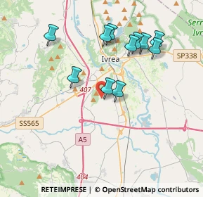 Mappa Fermata 11625 - Bellavista, 10015 Ivrea TO, Italia (3.61727)