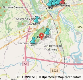 Mappa Fermata 11625 - Bellavista, 10015 Ivrea TO, Italia (2.70636)