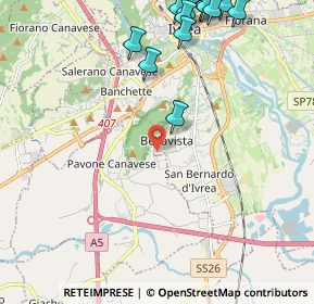 Mappa Fermata 11625 - Bellavista, 10015 Ivrea TO, Italia (2.84923)