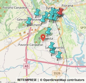 Mappa Fermata 11625 - Bellavista, 10015 Ivrea TO, Italia (1.91467)