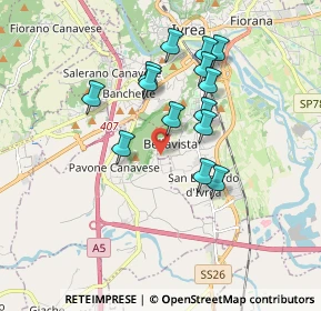 Mappa Fermata 11625 - Bellavista, 10015 Ivrea TO, Italia (1.55429)