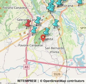 Mappa Fermata 11625 - Bellavista, 10015 Ivrea TO, Italia (2.48333)