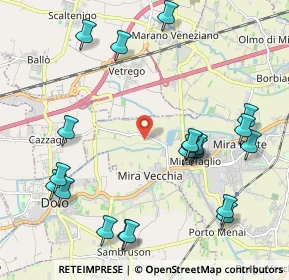 Mappa Via Molinella, 30034 Mira VE, Italia (2.4545)