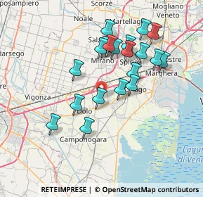 Mappa Via Molinella, 30034 Mira VE, Italia (6.729)