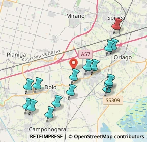 Mappa Via Molinella, 30034 Mira VE, Italia (4.30438)