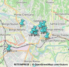 Mappa Piazzetta Scalette Rubiani, 37121 Verona VR, Italia (1.41909)