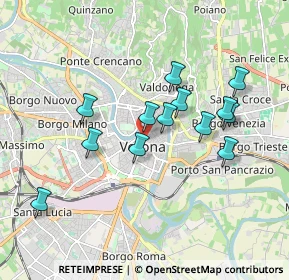 Mappa Via Oberdan, 37121 Verona VR, Italia (1.64385)