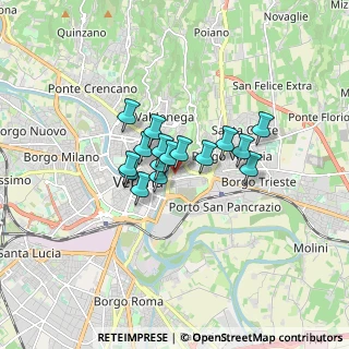 Mappa Via S. Vitale, 37129 Verona VR, Italia (1.024375)