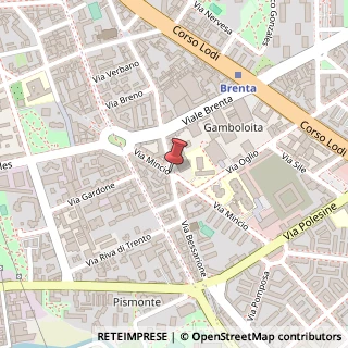 Mappa Via Mincio,  12, 20139 Milano, Milano (Lombardia)