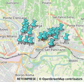 Mappa Veronetta, 37129 Verona VR, Italia (1.2895)