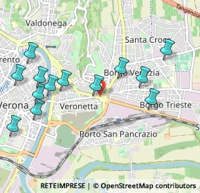 Mappa Via Santa Toscana, 37129 Verona VR, Italia (1.11923)