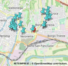 Mappa Via Santa Toscana, 37129 Verona VR, Italia (1.054)
